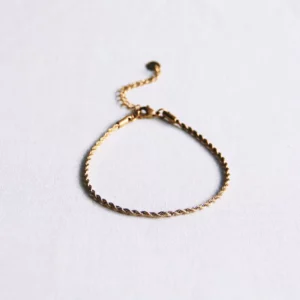 Bracelet « torsadé » petit modèle en acier — doré