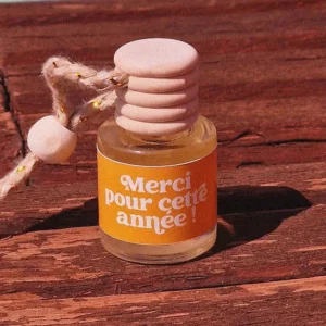 Diffuseur de parfum pour voiture - senteur Fleur de tiaré "Merci pour cette année !"