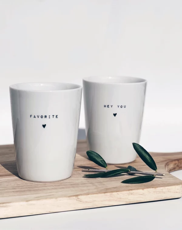 Mug porcelaine message
