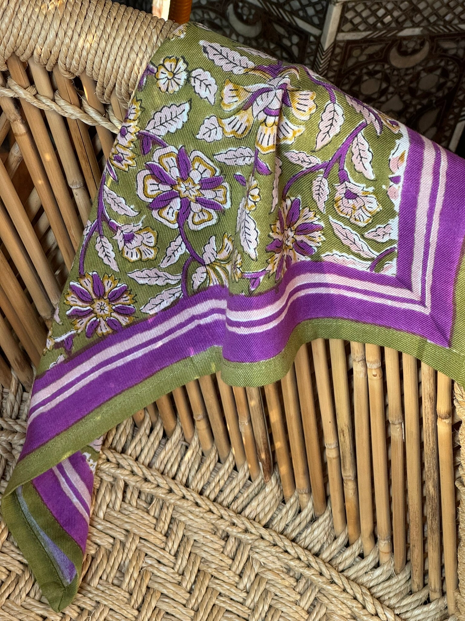 Petit foulard CARTHAGE Kaki – Image 2