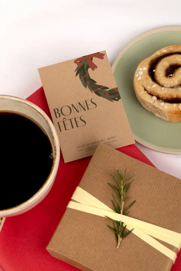 Sachet de graines de Basilic - Bonnes fêtes – Image 2