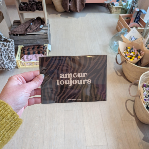 Carte A6 Amour toujours zébré