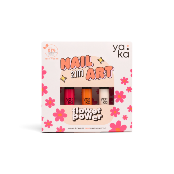 Kit nail art vernis à ongles 2 en 1 "flower power" – Image 2