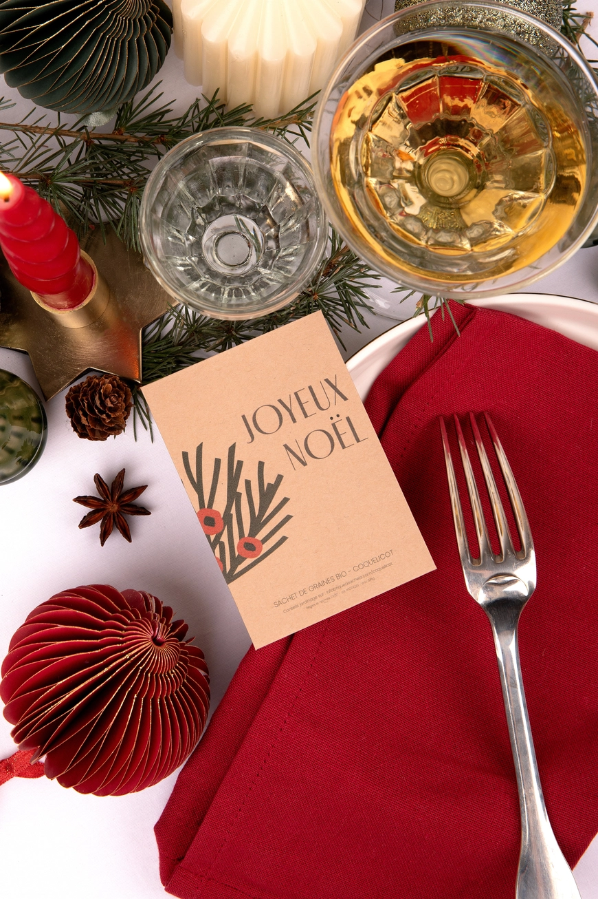Sachet de graines de coquelicot - Joyeux Noël – Image 2