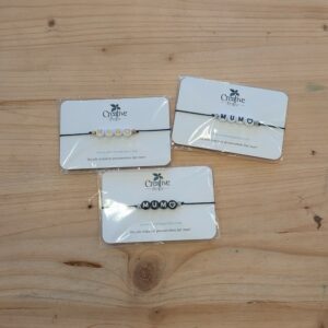 bracelet perle mum Bracelet perle doré Mum