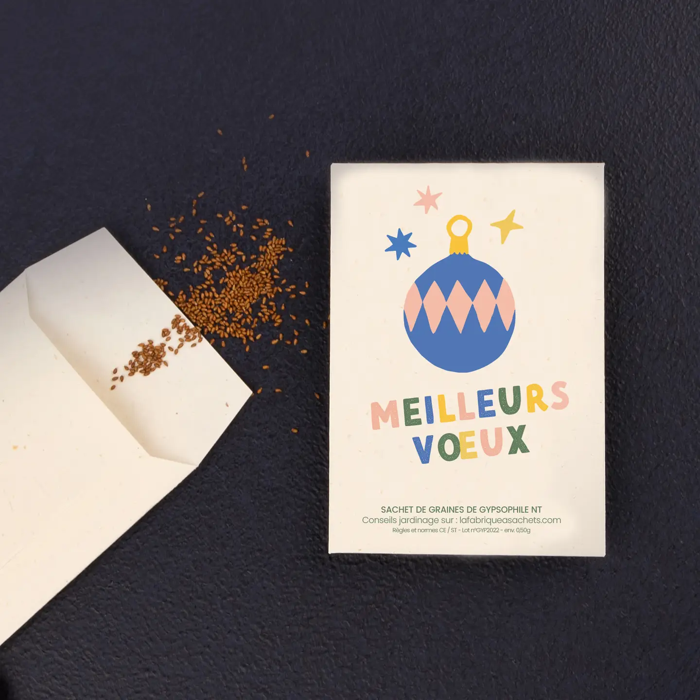 Sachet de graines de gypsophile - Meilleurs voeux