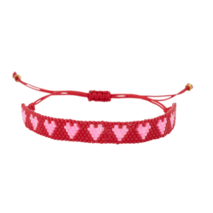 bracelet-perle-rouge-rose (1) Bracelet perle rouge