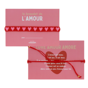 Bracelet perle rouge/rose