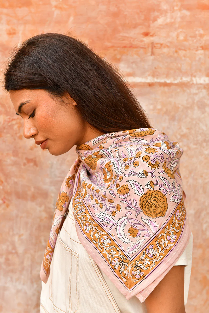 Grand foulard N°112 Rose