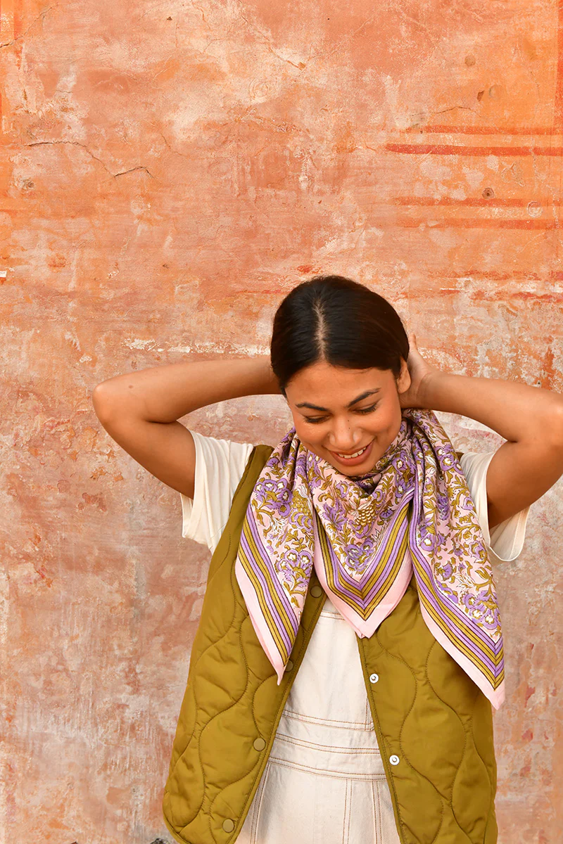 Grand foulard CONSTANTINE Rose – Image 2
