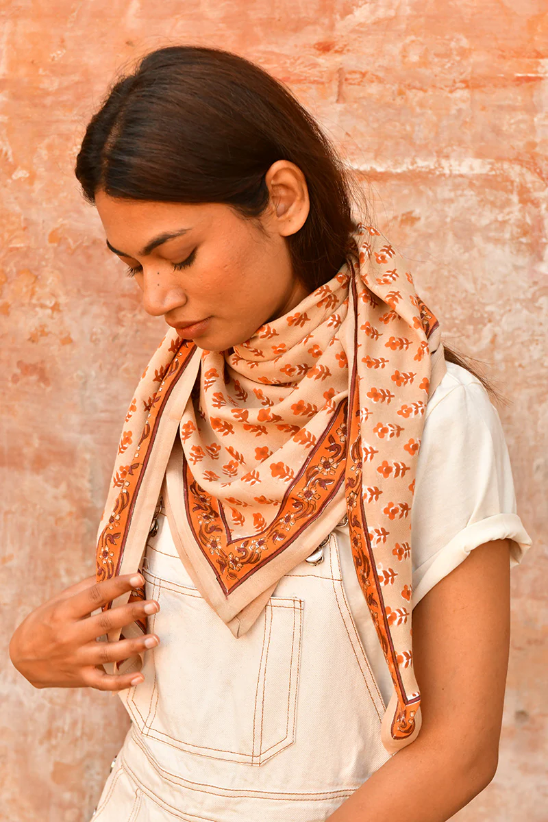 Grand foulard Nika beige