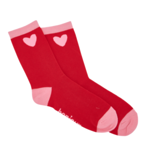 Chaussettes bonjour l'amour (rouge / rose)