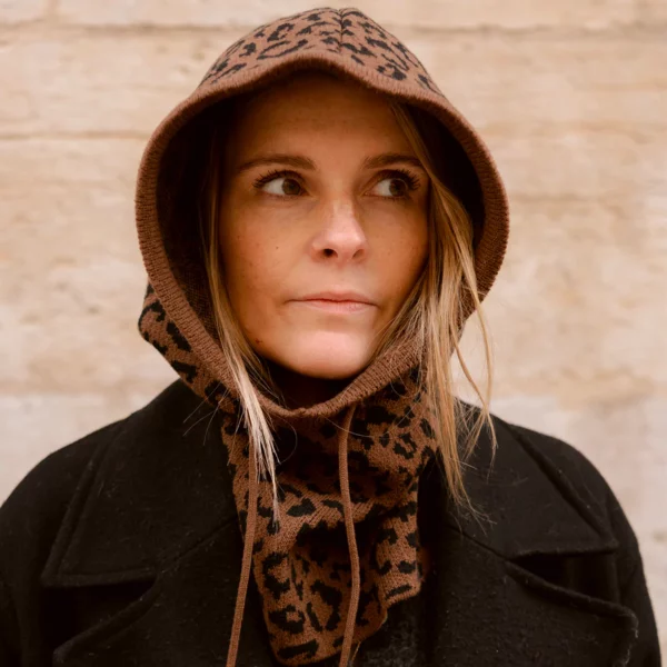 Cagoule léopard adulte