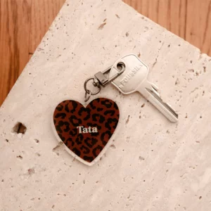 Porte-clé Léopard marron foncé - Tata