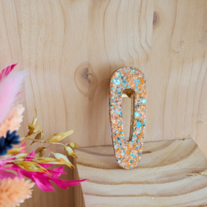 Barrette triangle pumpkin turquoise