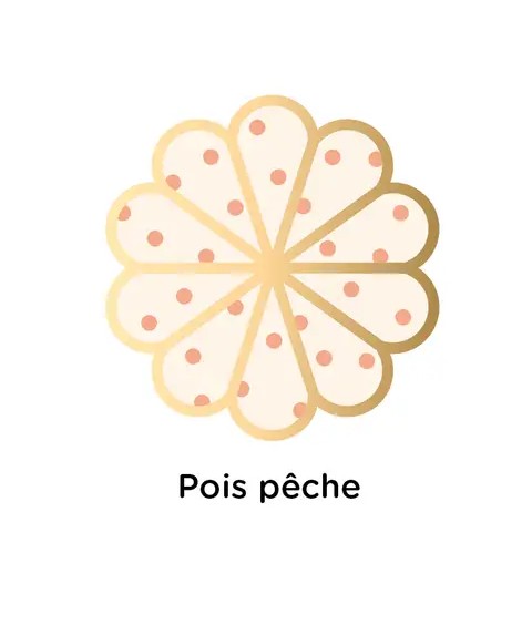 Fleur murale en plexiglas - Version à pois pêche – Image 2