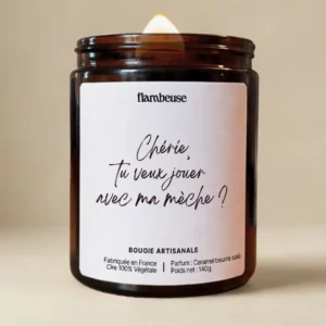 Bougie "Chérie, tu veux jouer avec ma mèche ?"