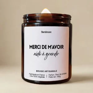 Bougie "Merci de m'avoir aidé à grandir"