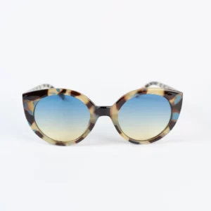 Lunettes de soleil High Fidelity marron et bleu