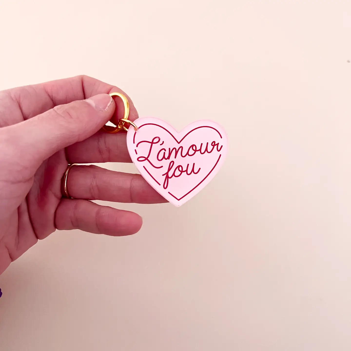 Porte-clé coeur L'amour fou – Image 2