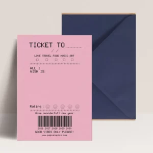 Wish card - Ticket to