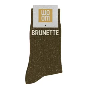 Chaussettes à Paillettes "Brunette" Kaki