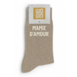 Chaussettes à Paillettes "Mamie d'Amour"