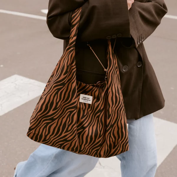 Sac ALMA Zèbre Marron - Amour Toujours