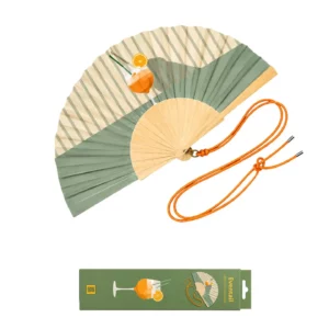Eventail avec bandoulière - Verre de Spritz Vert