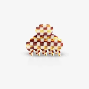Pince à cheveux en motif damier