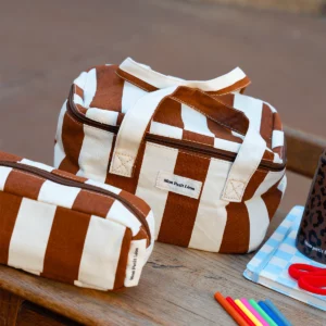 Sac isotherme lunch - Rayures Marron Beige