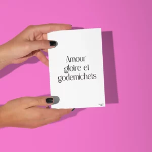 Carte postale "Amour, gloire et godemichets"