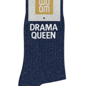 Chaussettes à Paillettes à Message "Drama Queen" - Marine