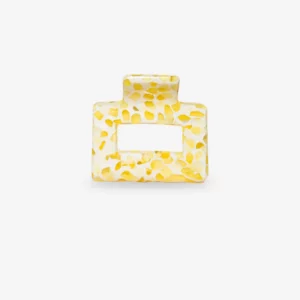 Pince à cheveux pois jaune