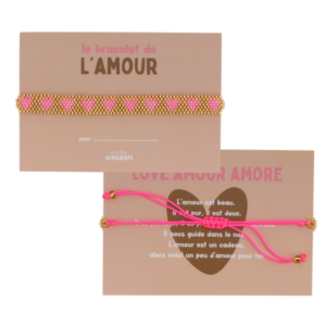 Bracelet perle or / rose