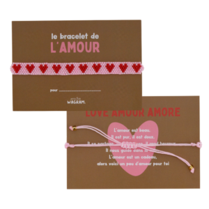 Bracelet perle rose / rouge