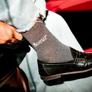 Chaussettes femme noir paillettes - Soeur