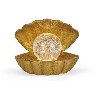 Lampe coquillage doré