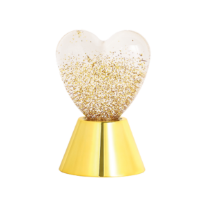 Lampe paillettes cœur doré