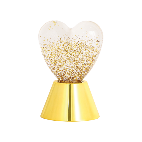 Lampe paillettes cœur doré