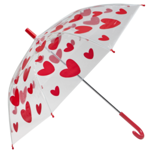 Parapluie cœurs rouge