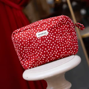 Trousse de toilette coton matelassé - Faon Cherry