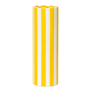 Vase rayé jaune