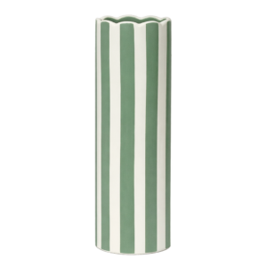 Vase rayé vert
