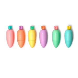 Carrate Team - Set De 6 Mini Surligneurs - Carrot