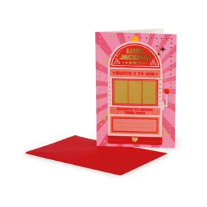Carte de vœux à gratter - Jackpot de l'amour