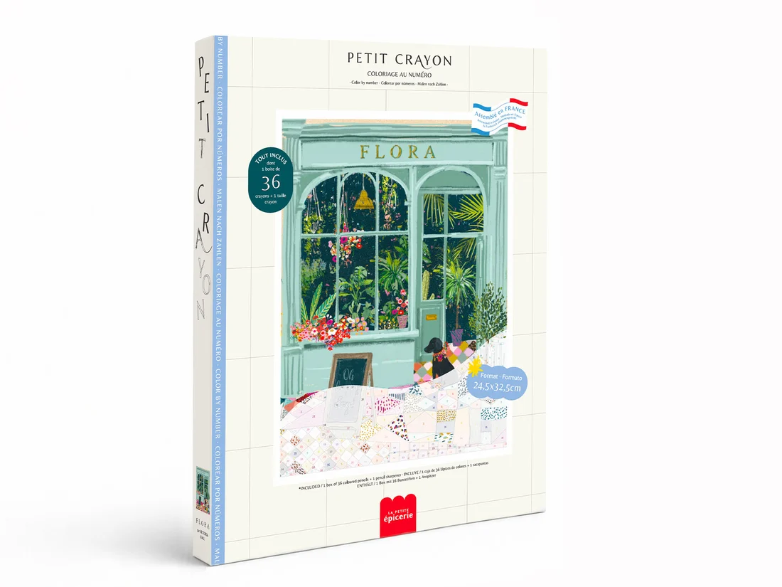 Coffret coloriage au numéro - Petit Crayon - Flora