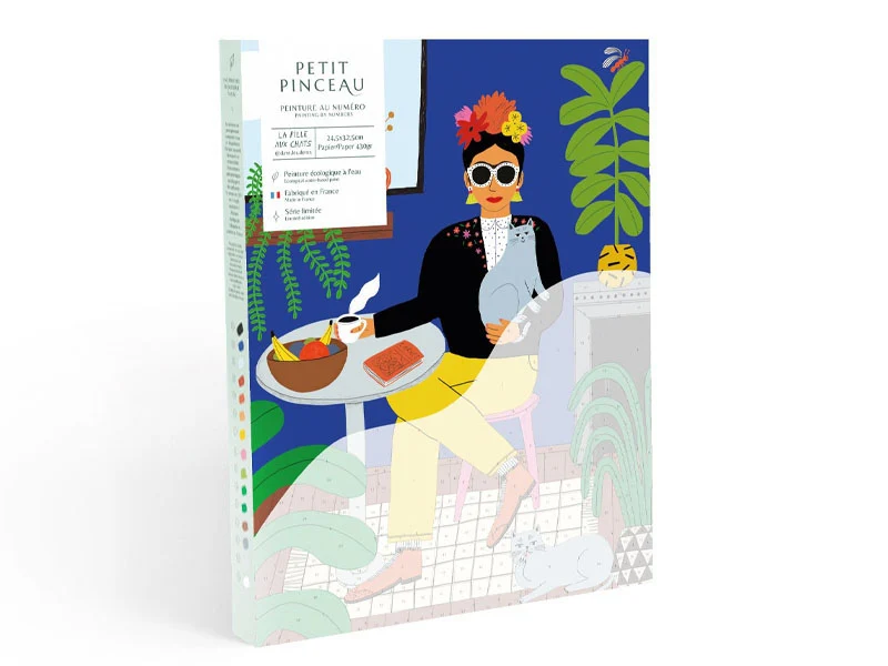 Coffret peinture au numéro - La fille aux chats