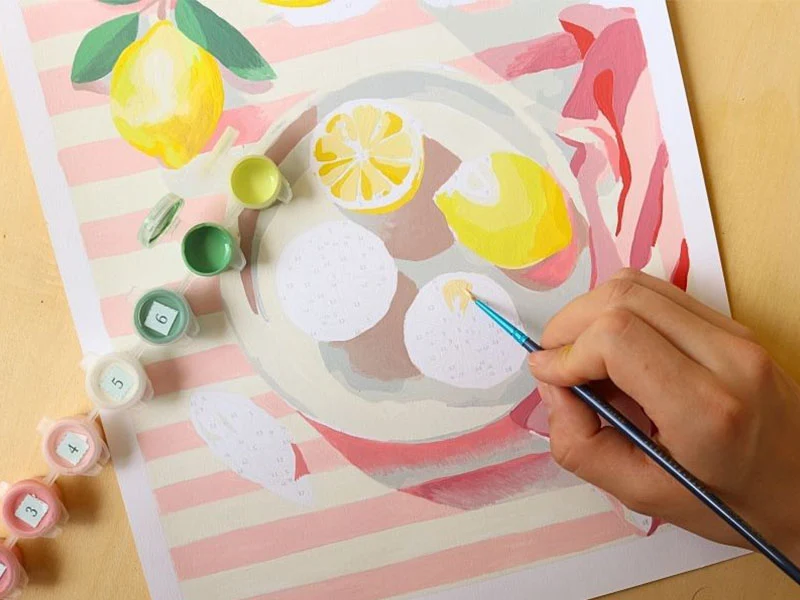 Coffret peinture au numéro - Petit Pinceau - Citrons de Menton – Image 2