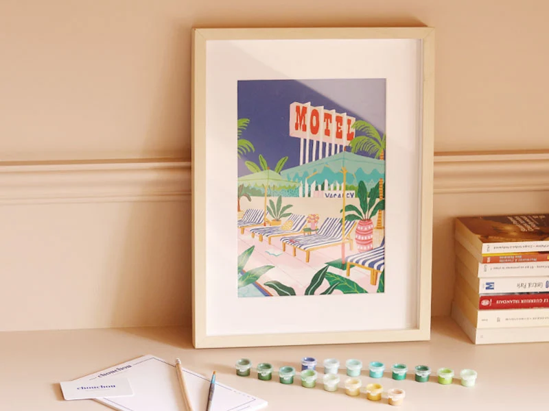 Coffret peinture au numéro - Petit Pinceau - The Motel Pool – Image 2